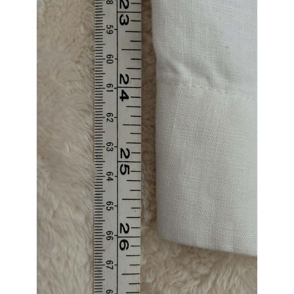 J. Jill LOVE LINEN White 100% Linen Side Zip Wide Leg Crop/Ankle Pant‎ Sz L Tall - Picture 12 of 14